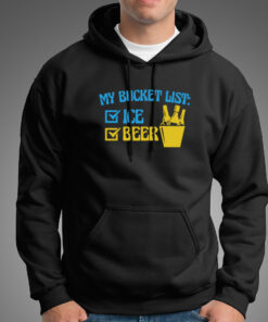 My Bucket List Ice And Beer Hoodies For Men