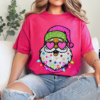 Pink Santa Faux Glitter Shirt Christmas Tee