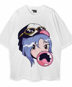 Pirminio Anime Girl With Glasses Oversized T-Shirt