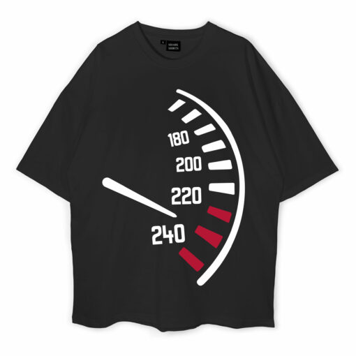 Racing Car Speedometer Oversized T-Shirt