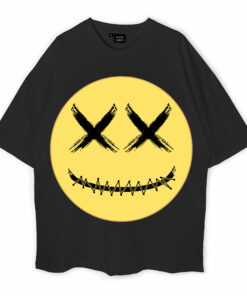 Redbubble Stitch Smiley Emoji Oversized T-Shirt