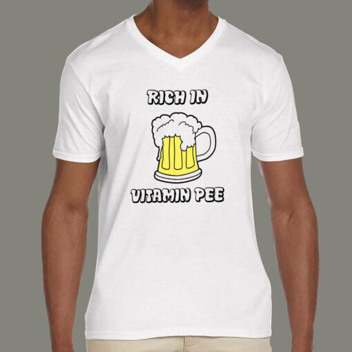 Rich In Vitamin Pee – Men’s Beer T-shirt