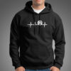 Rust Programming Heartbeat Hoodies For Men