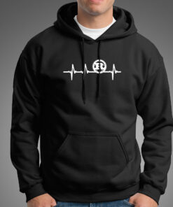 Rust Programming Heartbeat Hoodies For Men