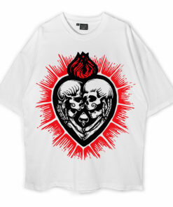 Sacred Heart Skull Oversized T-Shirt