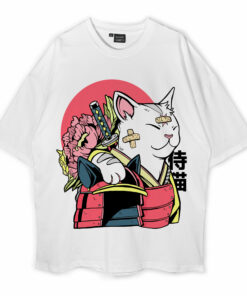Samurai Cat Oversized T-Shirt