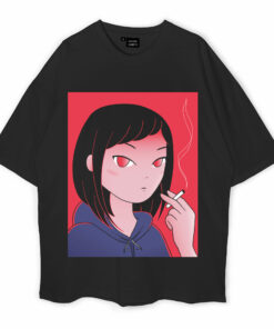 Smoking Anime Oversized T-Shirt