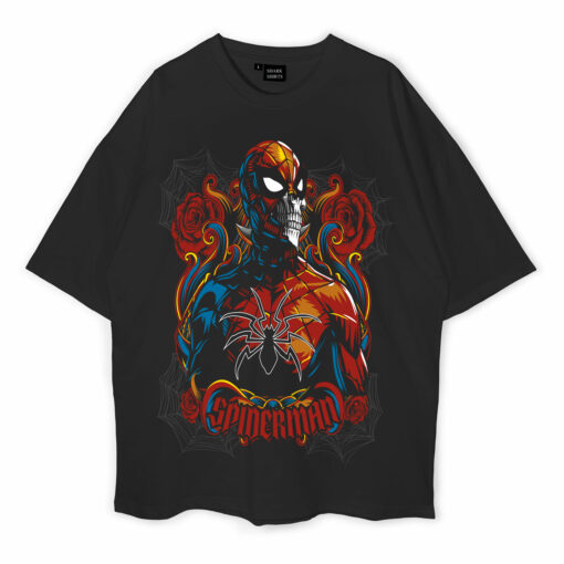 Spider-Man Oversized Black T-Shirt