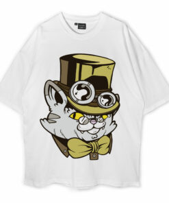 Steampunk Cat Oversized T-Shirt