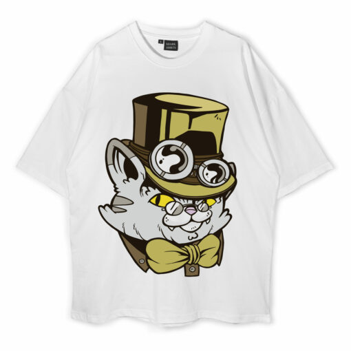 Steampunk Cat Oversized T-Shirt