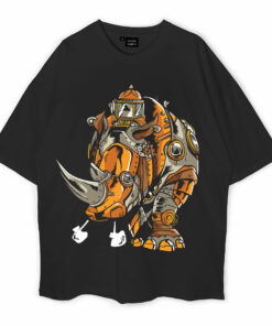 Steampunk Rhino Oversized T-Shirt