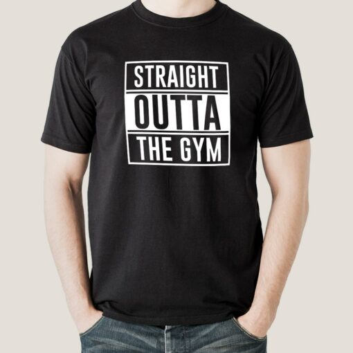 Straight Outta  Gym – Motivational Men’s T-shirt