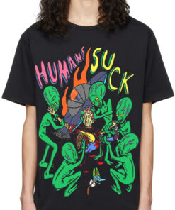 Suck Humans Oversized Drop T-Shirt