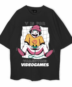 Valentine Day Video Games Oversized T-Shirt