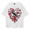 Valentine Gnome With Love Oversized T-Shirt
