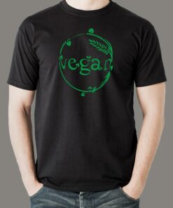 Vegan Green Leaves Vegetarian Men’s T-shirt