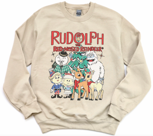 Vintage Rudolph Sweatshirt Adult Sizes Gildan or Soft Bella