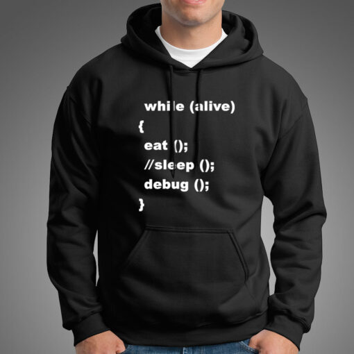 While Alive Eat Sleep Debug Repeat Funny Debugging Hoodies For Men