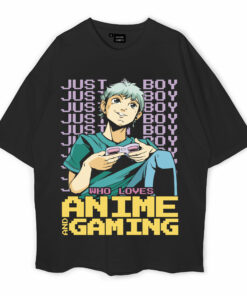 Who Loves Anime And Gaming Oversized T-Shirt