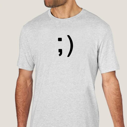 Wink Smiley Emoticon Men’s T-shirt