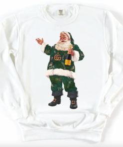 Youth and Adult Luxe Santa Sweatshirt Gildan, Bella ,or Comfort Colors Sweatshirt
