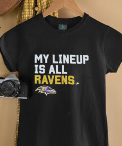 Baltimore Ravens my lineup is all logo shirt Baltimore Ravens my lineup is all logo shirt