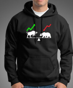 Bear And Bull Market Hoodies For Men