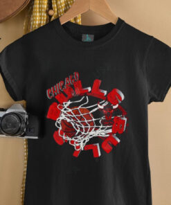 Chicago Bulls Windy City Basketball Hoop Slam Dunk Graphic Shirt