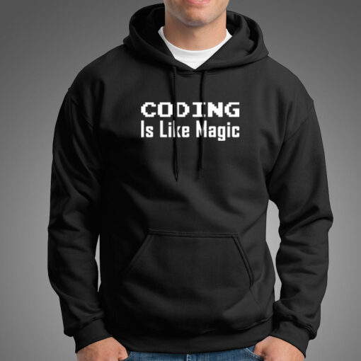 Coding Is Like Magic Funny Programmer Geek Hoodies For Men