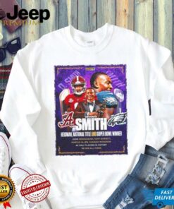 Devonta Smith Heisman National Title And Super Bowl WInner Joins Reggie Bush Tony Dorsett Marcus ALlen Charles Woodson As Only Players In History To Win All Three Poster T Shirt