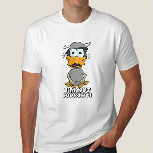 Doppler Duck – I am not Worthy – Men’s T-shirt