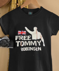 Free Tommy Robinson UK flag shirt