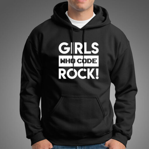 Girls Who Code Rock Hoodies For Men