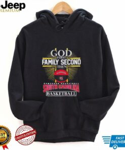 God first family second then Gamecocks South Carolina basketball shirt