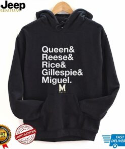 Maryland Terrapins basketball Queen and Reese and Rice and Gillespie and Miguel shirt