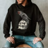 Night Raven Skull Born Scum T shirts