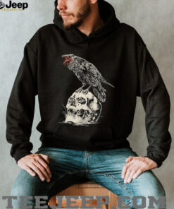 Night Raven Skull Born Scum T shirts