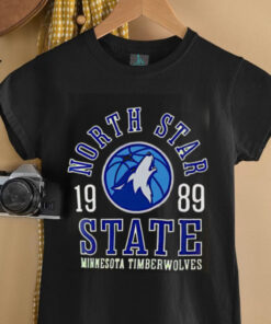 North Star State 1989 Minnesota Timberwolves Green Basketball shirt