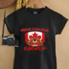 Proud Canadian elbows up beaver and Canada flag shirt