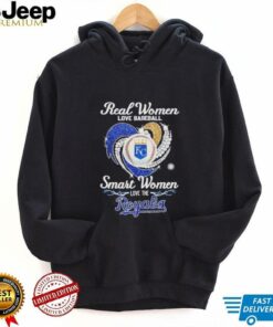 Real women love baseball smart women love the KC Royals diamond shirt