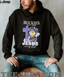 Rockies in my veins Jesus in my heart mascot shirt