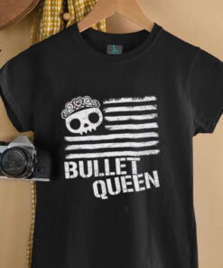 Skull Bullet queen USA flag shirt