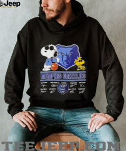 Snoopy and Woodstock Memphis Grizzlies signatures shirt