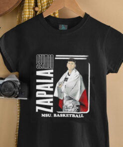 Szymon Zapala MSU basketball cartoon shirt
