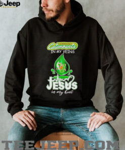 Vermont Catamounts in my veins Jesus in my heart drop blood shirt