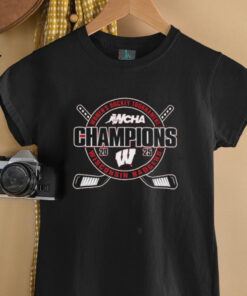Wisconsin Badgers 2025 WCHA Women’s Hockey Tournament Champions T Shirt