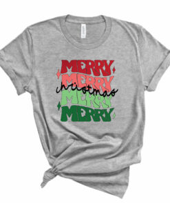 Adult Merry Merry Merry Christmas Bella Canvas T-shirt Adult Merry Merry Merry Christmas Bella Canvas T-shirt