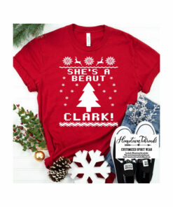 Adult She’s a Beaut Clark Christmas Bella Canvas T-shirt Adult She’s a Beaut Clark Christmas Bella Canvas T-shirt