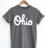 Cursive Ohio on Premium Comfort Colors short sleeve tee