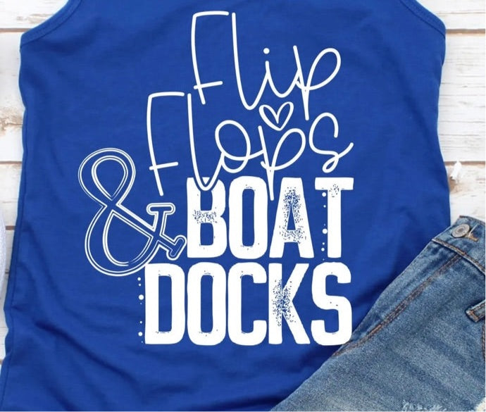 Flip Flops & Boat Docks Bella Canvas T-shirt Flip Flops & Boat Docks Bella Canvas T-shirt